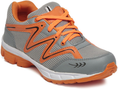 

Ten Grey::Orange Mesh Sports Shoes Running Shoes For Men(Multicolor