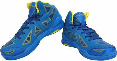 

Nivia Typhoon Basketball Shoes For Men(Blue, Yellow), A.blue;yellow