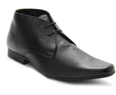 Red Tape Men Genuine Leather Lace Up Shoes For Men(Black)