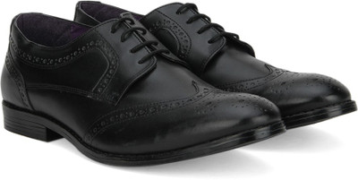 

Knotty Derby Oliver Wing Cap Brogue Lace up For Men(Black