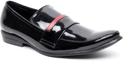 

Zapatoz Glossy Black Patent Slip On For Men(Black)