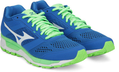 

Mizuno MIZUNO SYNCHRO MX Running Shoes For Men(Blue, Skydiver/white/green gecko