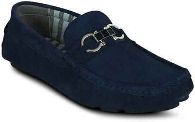 

Get Glamr BUCKLED SLIP ON Loafers For Men(Blue)