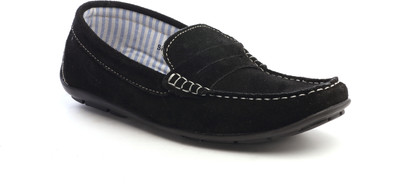 

Pavers England Genuine Leather Loafers For Men(Black