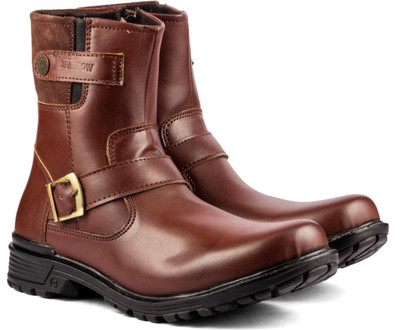 

Golden Sparrow Mens High Ankle Boots For Men(Brown