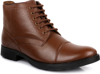 

Escaro Leather Boots For Men(Tan