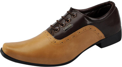 

FAUSTO Lace Up For Men(Multicolor), Cream