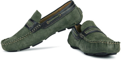

tZaro Loafers For Men(Olive), Olive;black