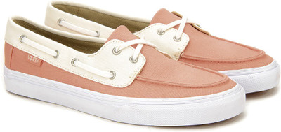 

Vans Chauffette SF Boat Shoes For Women(Brown, White, (tweed dots) pewter