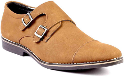 

Levanse Executive monkstrap Monk Strap For Men(Tan, Matte tan