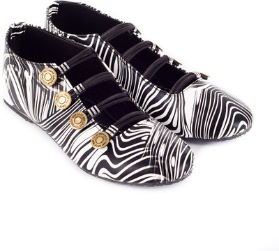 Myra Party Wear Bellies For Women(Black, White, Zebra