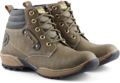 

Golden Sparrow Mens High Ankle Boots For Men(Brown), Olive