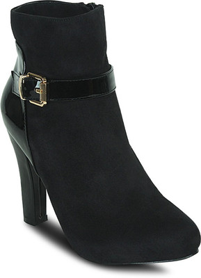 

Get Glamr Dual Block Boots For Women(Black
