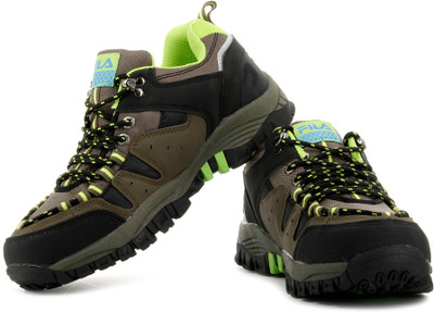 Fila Vence Outdoors Shoes For Men(Brown, Green, Black, Khaki;black;neon green