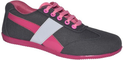 NE Shoes Canvas Shoes For Women(Grey, Pink