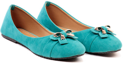 

TEN Ten Fabulous Sea Green Ballerinas Closed Toe Belly For Women(Green)
