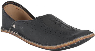 

DFR Ethnic Shoe Style Jutti-Black Jutis For Men(Black, 04black