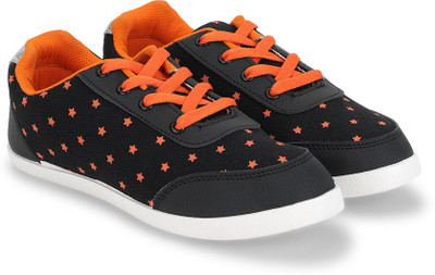 

Asian Sneakers For Women(Black, Orange