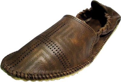 

eShop24x7 Hand Crafted Plus Design Coffee Loafers For Men(Brown