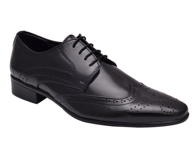 

Hirel's Derby Brogue Lace Up Shoes For Men(Black
