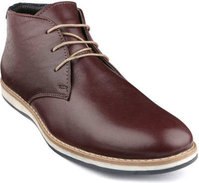 

Escaro Leather Corporate Casuals For Men(Maroon, Black