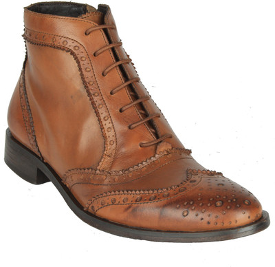 

Salt N Pepper 14-317 Rafael Tan Brown Mid Ankle Boots Casual Shoes For Men(Brown)