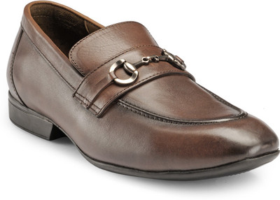 

Teakwood Slipons Loafers For Men(Brown
