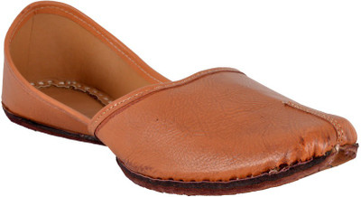 

DFR Textured Ethnic Punjabi Jutti -Light Brown Jutis For Men(Brown, Brown_1