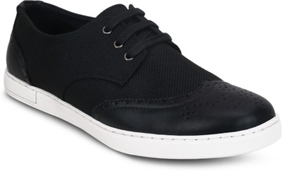 

Kielz Designer Brogue Ethnic Black Shoes Sneakers For Men(Black