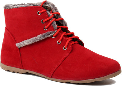 

Foot Candy Boots Shoe For Women(Red