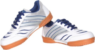 

Davico Court Deluxe Badminton Shoes For Men(White, Silver)