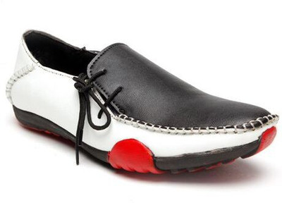Bacca Bucci Stylish Moccasins For Men(White, Black, Black-white