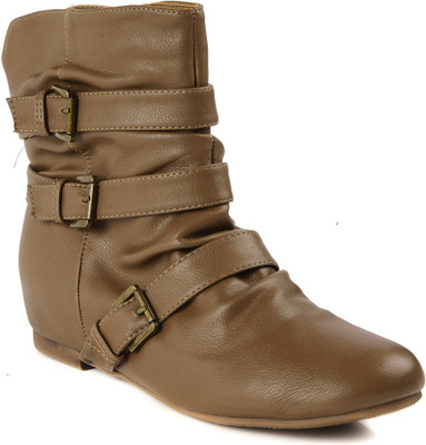 

Flat n Heels Boots For Women(Khaki)