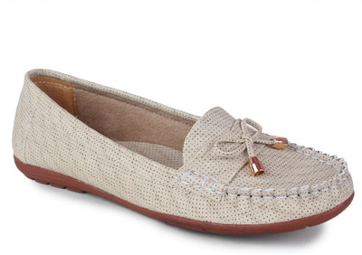 

Swastik Loafers For Women(Beige, Cream