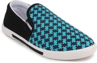 

11e 11e Skyblue Canvas Slip-On Casual Shoes Canvas Shoes For Men(Black), Blue