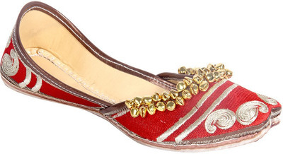 

Panahi Synthetic Leather Premium Punjabi Jutti with Cushion Jutis For Women(Multicolor, Red