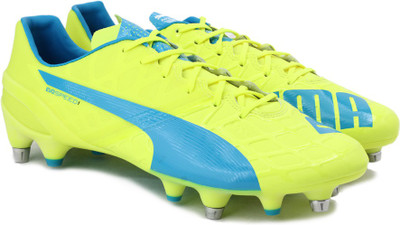 

Puma evoSPEED 1.4 Mixed Football Shoes For Men(Blue, Yellow, Safety yellow-atomic blue-whit
