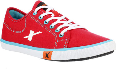 Sparx Awesome Red Canvas Shoes For Men(Red