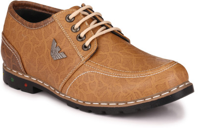 

Knoos Corocodile Sneakers Casuals For Men(Tan