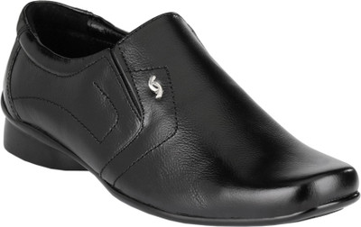 LeatherKraft Men's Formal Slip On For Men(Black