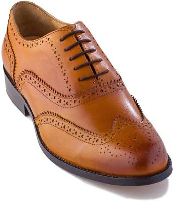 Walker Styleways Classic Tan Leather Brogue Lace Up Shoes