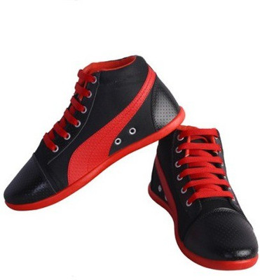 

Shoe Striker Long Black & Red Casual Shoes For Men(Black, Black_5
