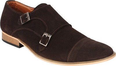 

Lujo Monk Strap For Men(Brown, 002;brown