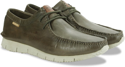

U.S. Polo Assn Casual Leather Sneakers Corporate Casuals For Men(Olive