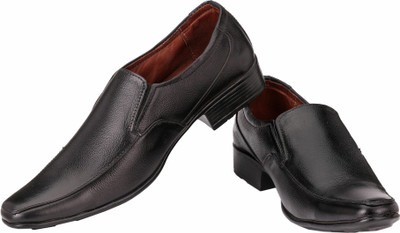 

Rocozo Corporate Premium Leather Slip On Shoes For Men(Black