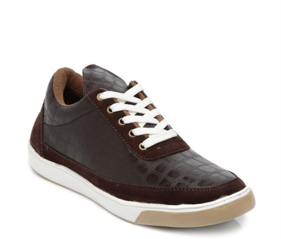 

TEN Brown Leather Sneakers Sneakers For Men(Brown