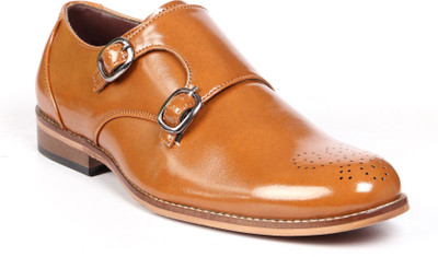 

Bxxy Double Monk Strap Lifestyle Formal/Semi-Formal Monk Corporate Casuals For Men(Tan