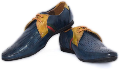 

Footcholic Party Wear For Men(Blue, Tan