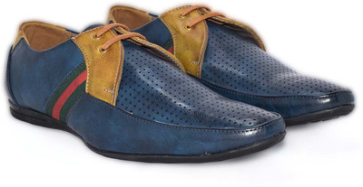 

Footcholic Party Wear For Men(Blue, Tan