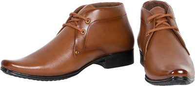 

Zixer Imported Artificial leather Lace Up For Men(Tan, Fancy tan
